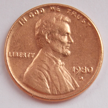 США 1 цент 1980 год 